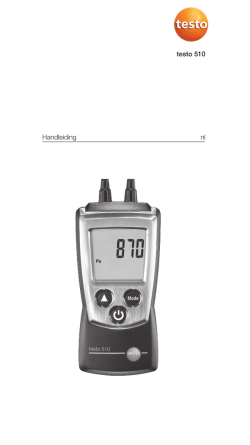 Handleiding nl testo 510