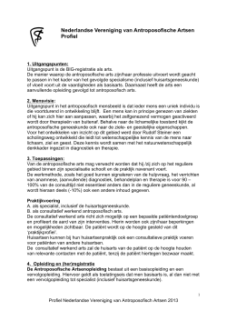 Nederlandse Vereniging van Antroposofische Artsen Profiel