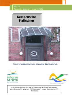 Kempensche Tydinghen - Gidsen Antwerpse Kempen