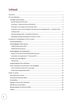 Januari 2015 - Vrijzinnig Vilvoorde