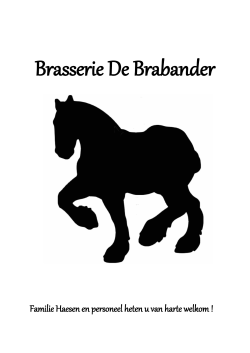 Onze menukaart - Brasserie De Brabander