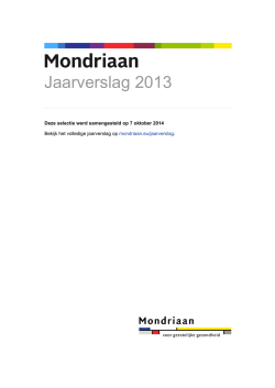 Download het volledige jaarverslag 2013