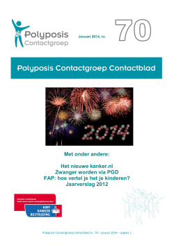 Contactblad Polyposis Contactgroep nr. 70