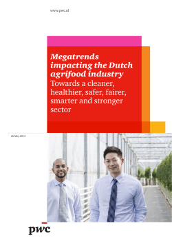 Megatrends impacting the Dutch agrifood industry