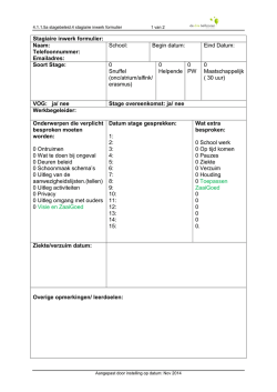 Stagiaire inwerk formulier