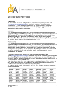 GOEDGEKEURD POOTGOED - Productschap Akkerbouw