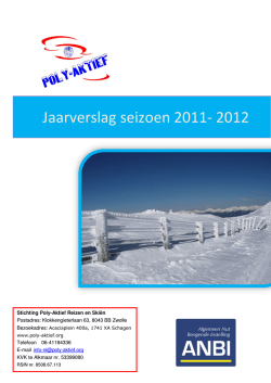 Jaarverslag seizoen 2011- 2012 - Ski