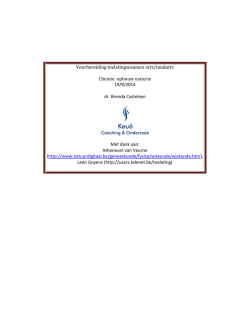 Voorbereiding toelatingsexamen arts/tandarts Chemie