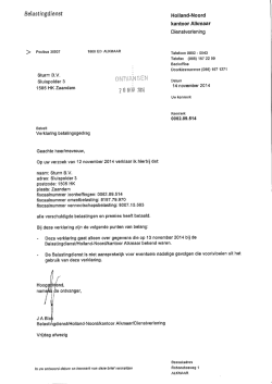 Verklaring betaalgedrag Belastingdienst