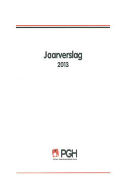 Jaarverslag PGH 2013-2014