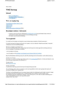 V042 beroep - Kenniswijzer - Raad voor Rechtsbijstand