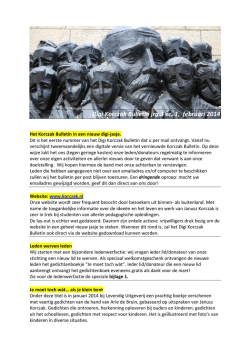 Digi Bulletin Nr. 1 - Janusz Korczak Stichting