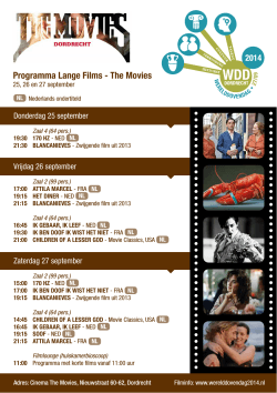 Programma Lange Films - The Movies