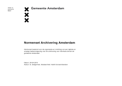 Normenset Archivering - Stadsarchief Amsterdam