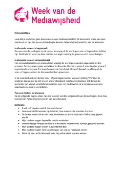 Discussietips - Week van de Mediawijsheid