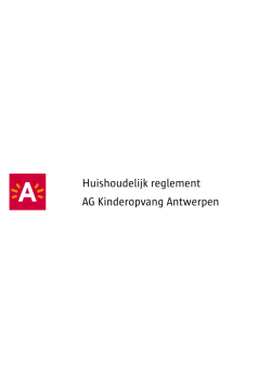 Huishoudelijk reglement AG Kinderopvang