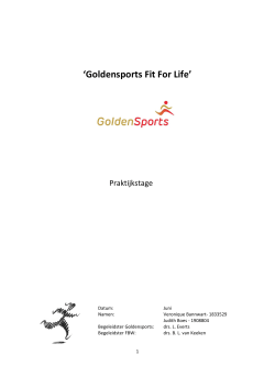 Goldensports fit for life vragenlijst