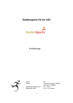 Goldensports fit for life vragenlijst