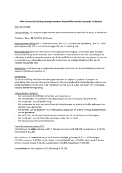 ANBI informatie - Hersteld Hervormde Gemeente Stellendam