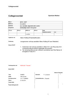 versie 25 mrt Collegevoorstel iz verkoop