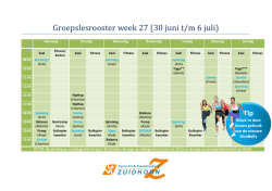30 juni t/m 6 juli - Fysio-Fit
