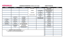 JEUGDLES ROOSTER 22 dec t/m 4 jan