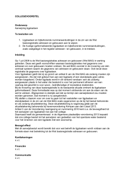 College voorstel - Gemeente Krimpen aan den IJssel