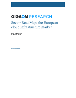 Sector RoadMap: the European cloud infrastructure market