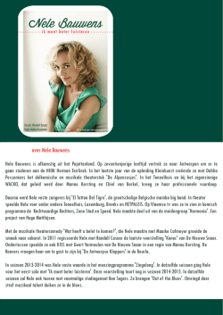 Infodossier Nele Bauwens