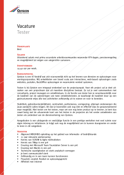 Vacature Tester