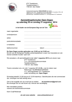 Download inschrijfform. open dagen (pdf)