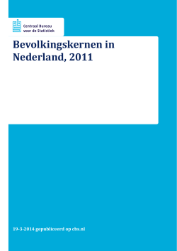 Bevolkingskernen in Nederland, 2011