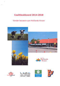 Coalitieakkoord 2014-2018 Hollands Kroon