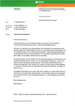 Ingekomen brief - Bedrijvenvereniging De Schoenaker