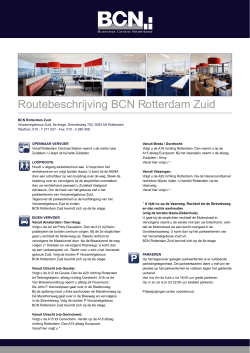 Routebeschrijving BCN Rotterdam Zuid