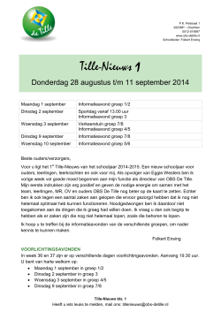 Tille-Nieuws 1 - OBS De Tille