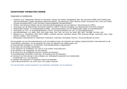 ECOSYSTEEM TOPSECTOR CHEMIE