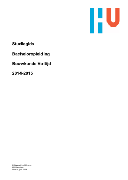 Bouwkunde - studiegids 2014-2015