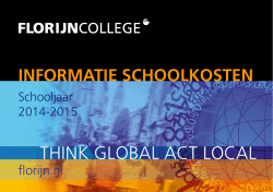 Informatie algemene schoolkosten Florijn College 2014-2015
