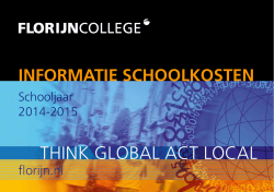 Informatie algemene schoolkosten Florijn College 2014-2015