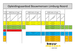 Opleidingsaanbod Bouwmensen Limburg-Noord