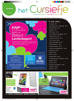 In deze editie: