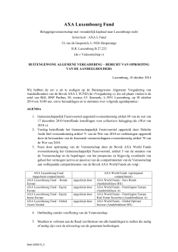 Oproepingsbrief BAV (fusie AXA L Fund)