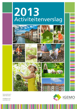 IGEMO Activiteitenverslag 2013