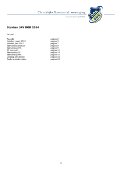 jaarstukken JAV 2014, verslagen 2013 - DOK-Ede