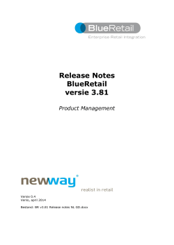 Releasenotes BlueRetail versie 3.81
