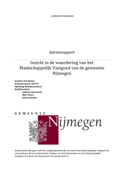 Inzicht in de waardering van het maatschappelijk vastgoed van de