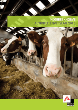 Hooibeekhoeve jaarverslag 2013 Type PDF Grootte 2MB Aantal
