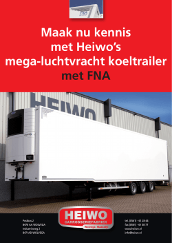 Heiwo Mega Luchtvracht leaflet (Nederlands)