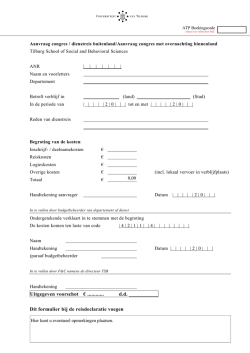 Dit formulier bij de reisdeclaratie voegen